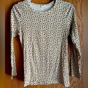 Doen Pink and Yellow Floral Knit Top